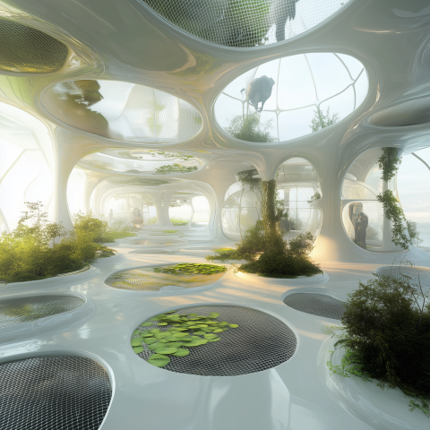 Futuristic Greenhouse With Organic Architecture
