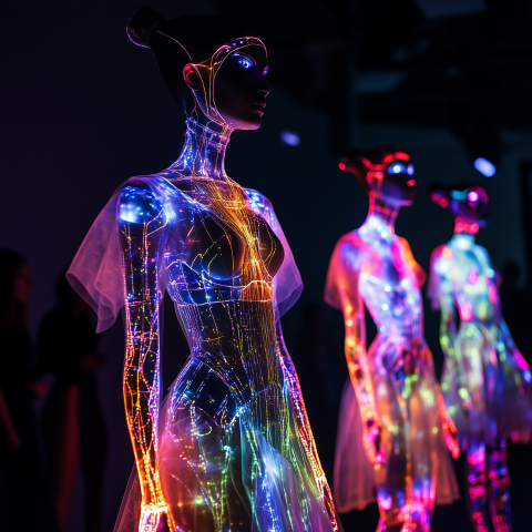 Futuristic Light-Embedded Fashion on Runway