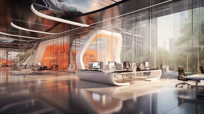 Futuristic Office Interior