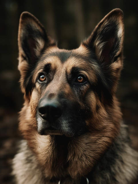German Shepherd Dog Portrait