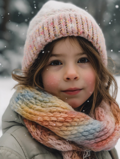 Girl in the snow