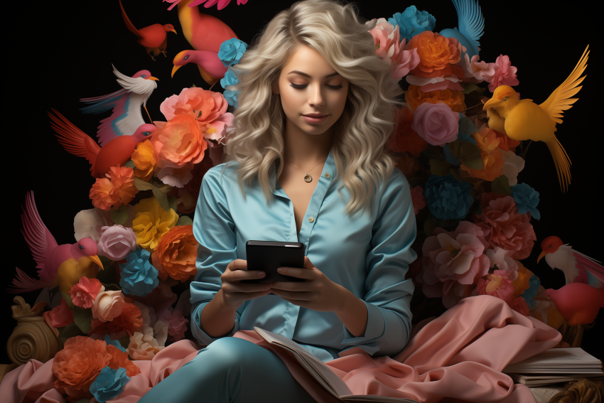 Girl using Phone