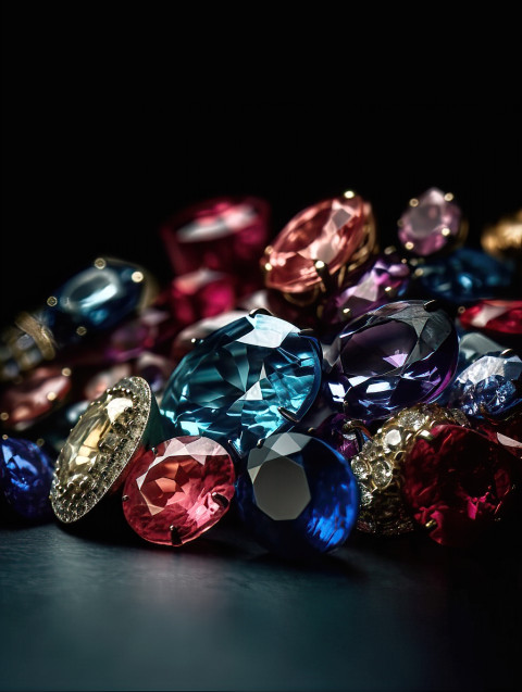 Colorful Collection of Glittering Jewels