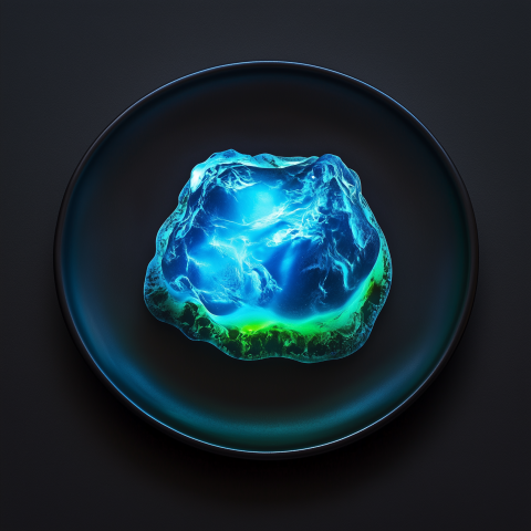 Glowing Bioluminescent Jelly Dessert