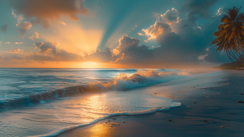 Golden Serenity Tropical Beach