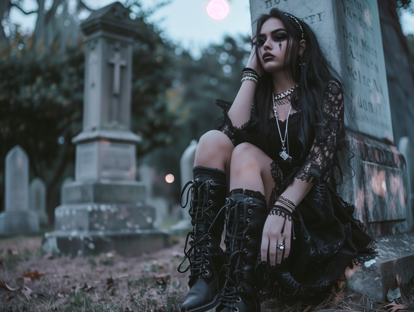 Gothic fashion wearing