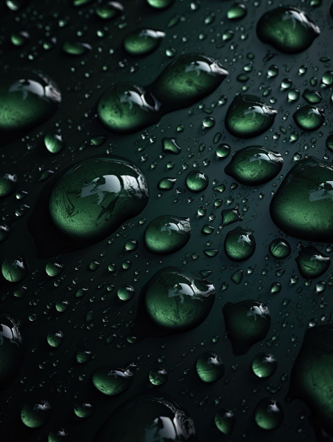 Green Water Drops