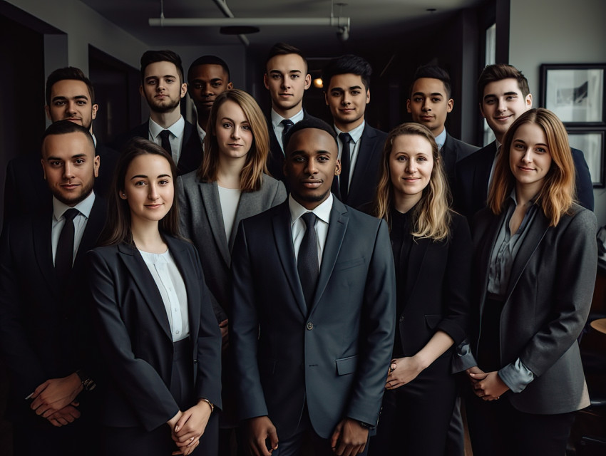 Group of diverse young professionals
