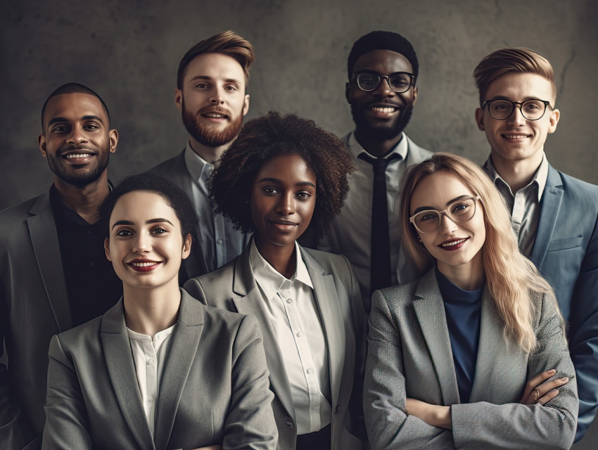 Group of diverse young professionals