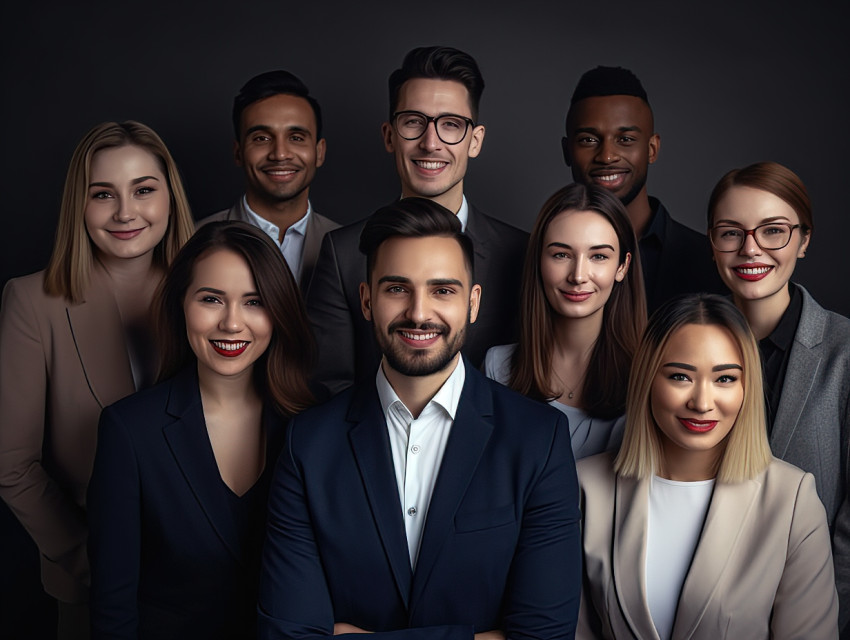 Group of diverse young professionals