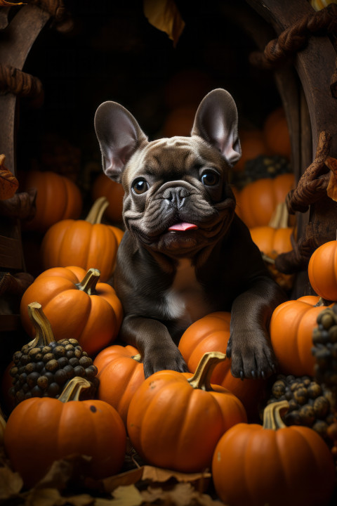 Halloween / Thanksgiving Bulldog