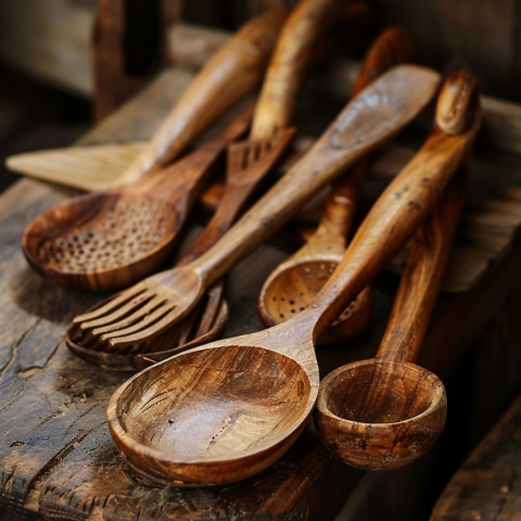 Hand Carved Wooden Utensils