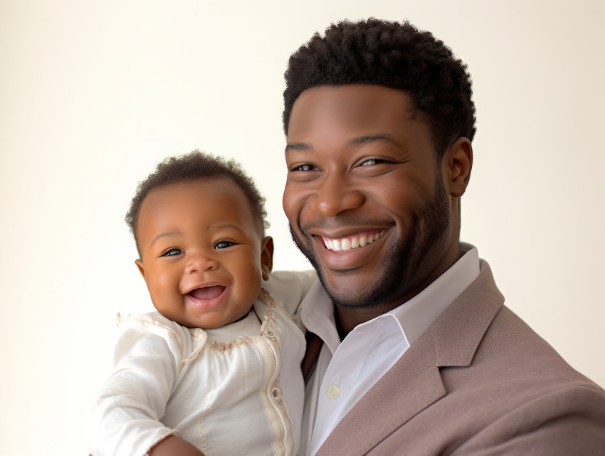 Happy Father and Baby