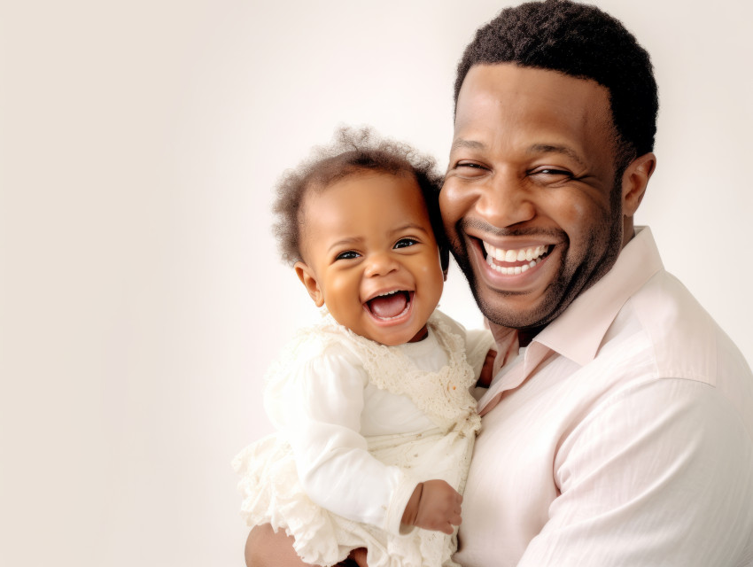 Happy Father and Baby