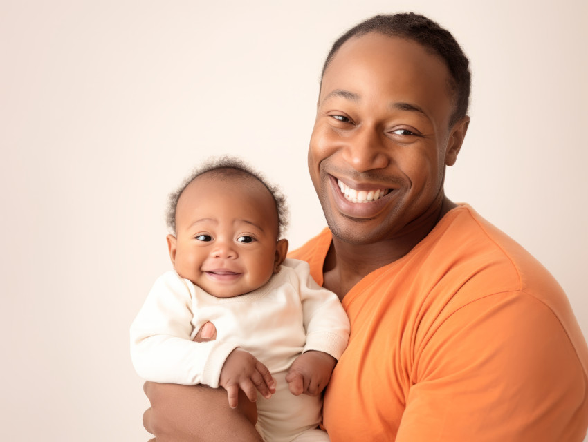 Happy Father and Baby
