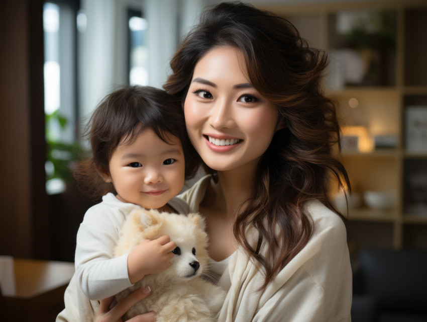Happy Mother and Baby