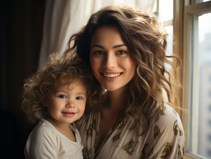 Happy Mother and Baby