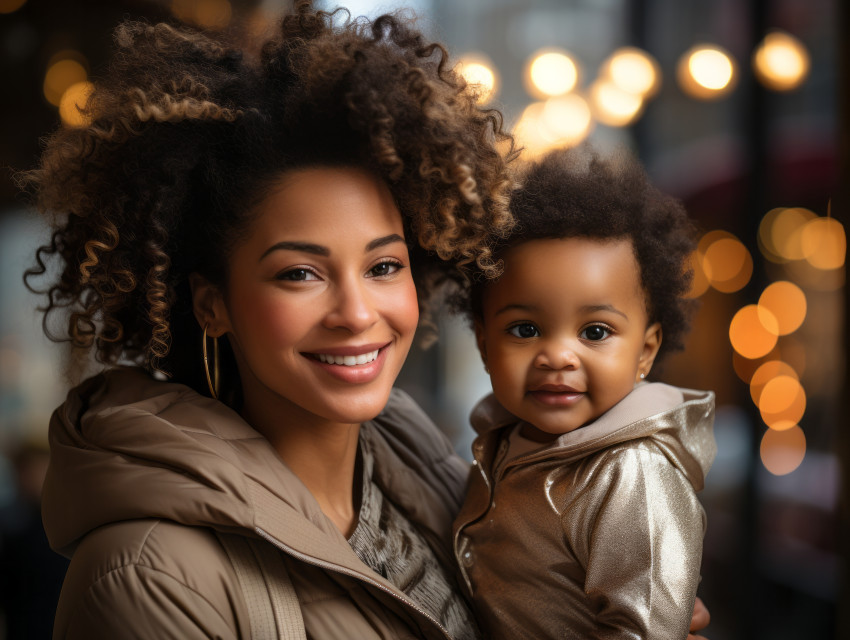 Happy Mother and Baby
