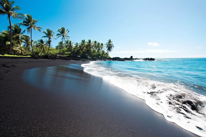 Hawaiian Black Sand Beach