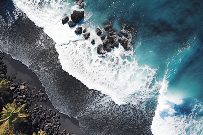 Hawaiian Black Sand Beach