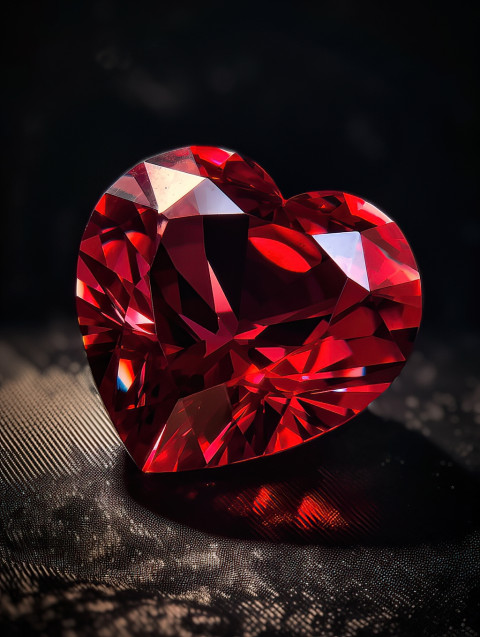 Heart Shaped Ruby Gemstone