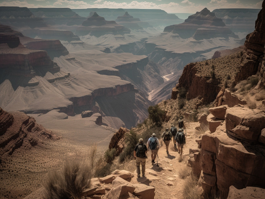 Hikers in the Grand Canyon