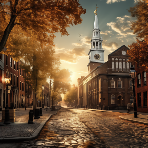 Historic Freedom Trail in Boston