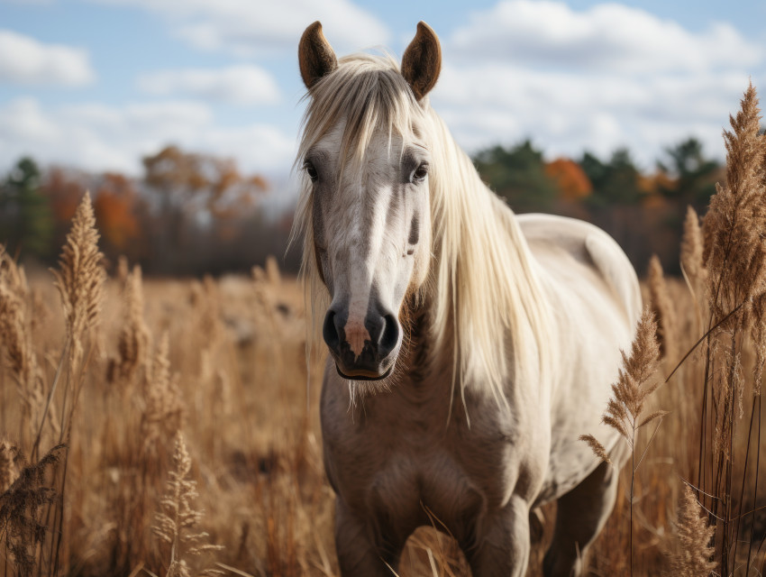 Horse on a New Jersey field