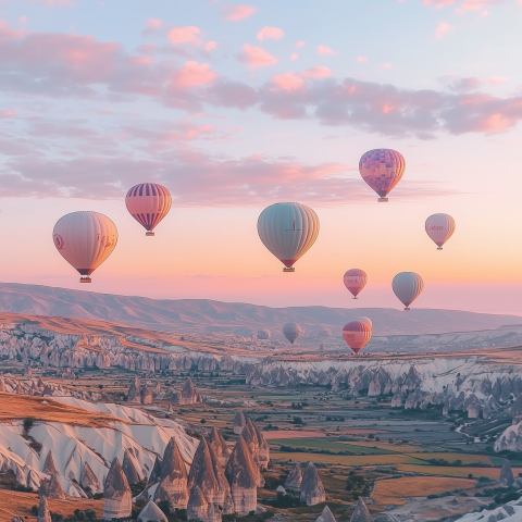 Hot Air Balloons Over Cappadocia