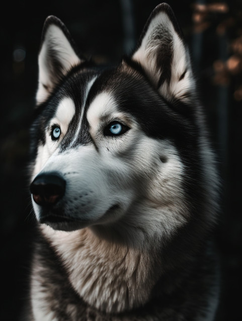 Husky Dog Portrait