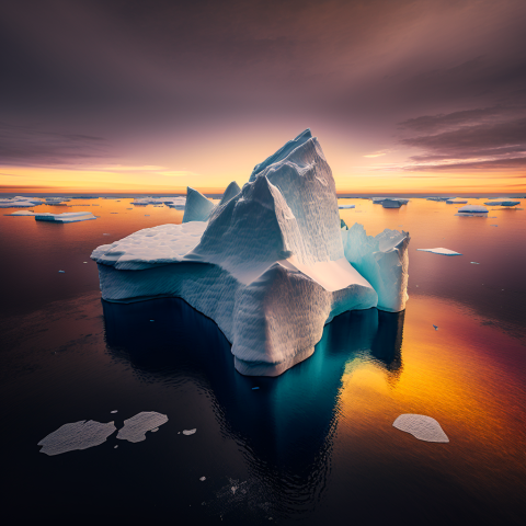 Majestic Iceberg in Tranquil Waters