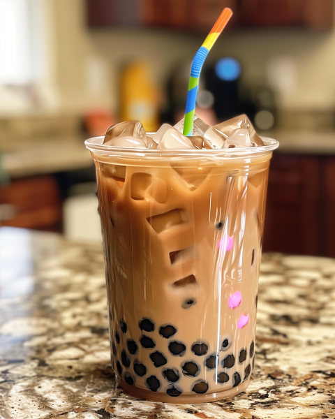 Iced Milk Tea with Tapioca Pearls