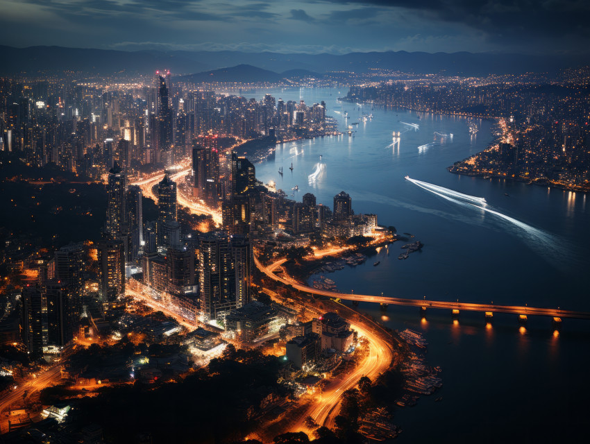 Indian city at night