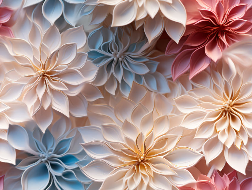 Intricate Paper Flower Art Arrangement