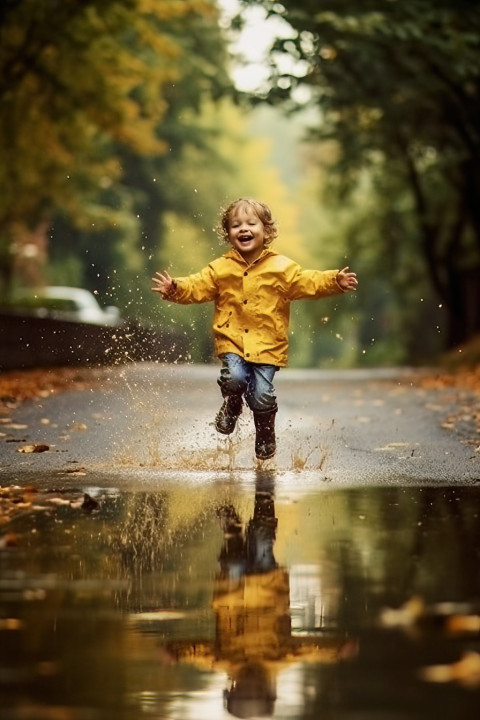 Jumping in puddles