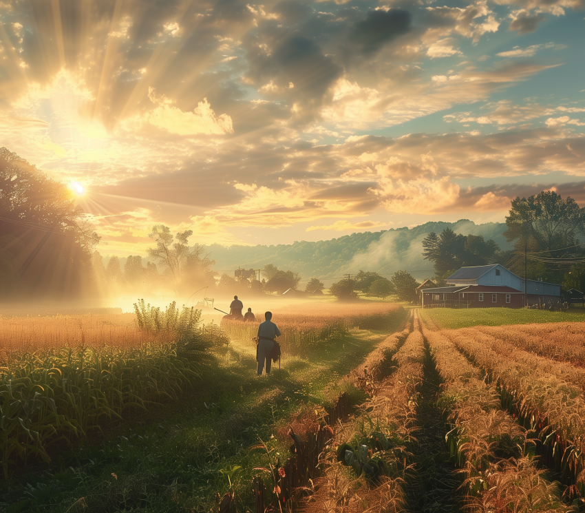 Laborers Harvesting Crops