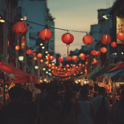 Lantern-Lit Lunar New Year Market Street