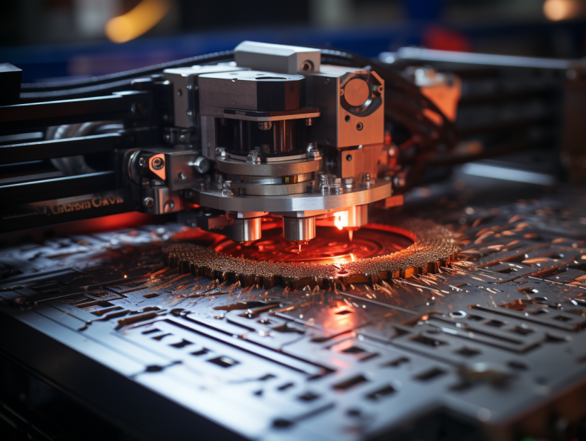 Laser Cutter Engraving Metal Sheet