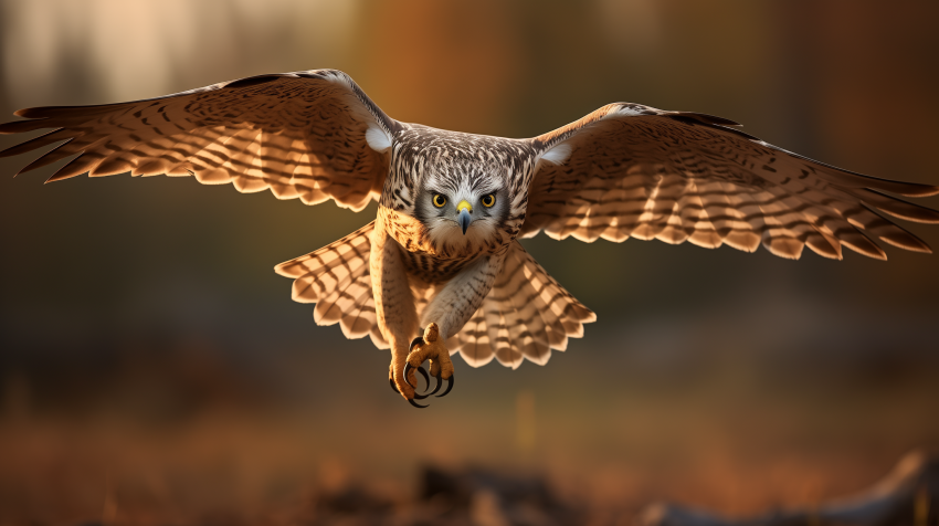 Majestic Falcon in Flight
