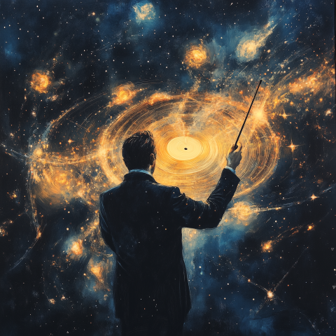 Man Conducting the Symphony of Galaxies