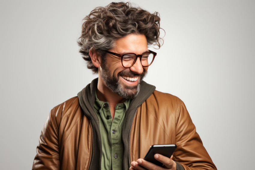 Man holding a mobile phone