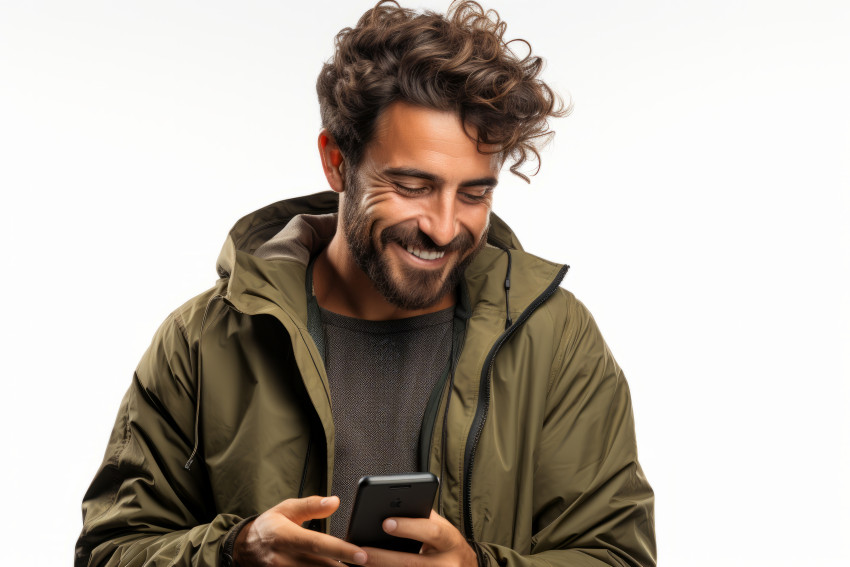 Man holding a mobile phone