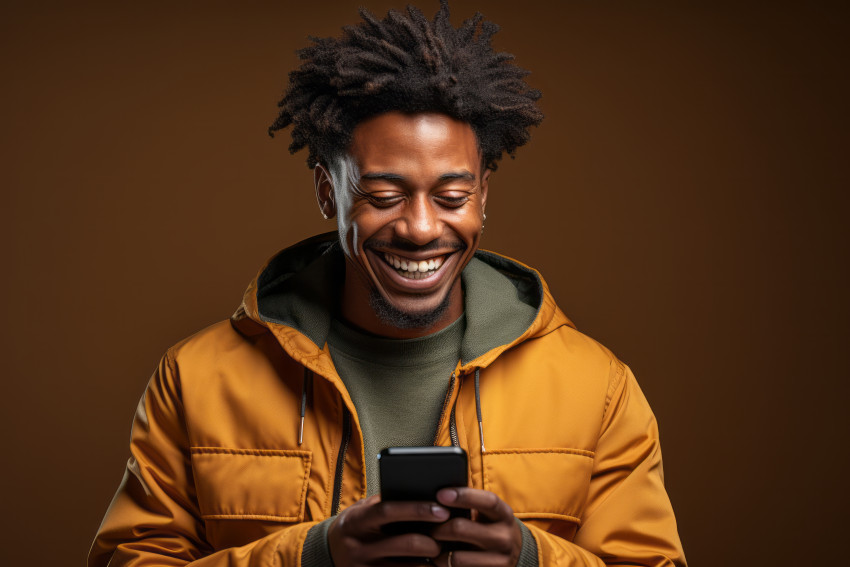 Man holding a mobile phone