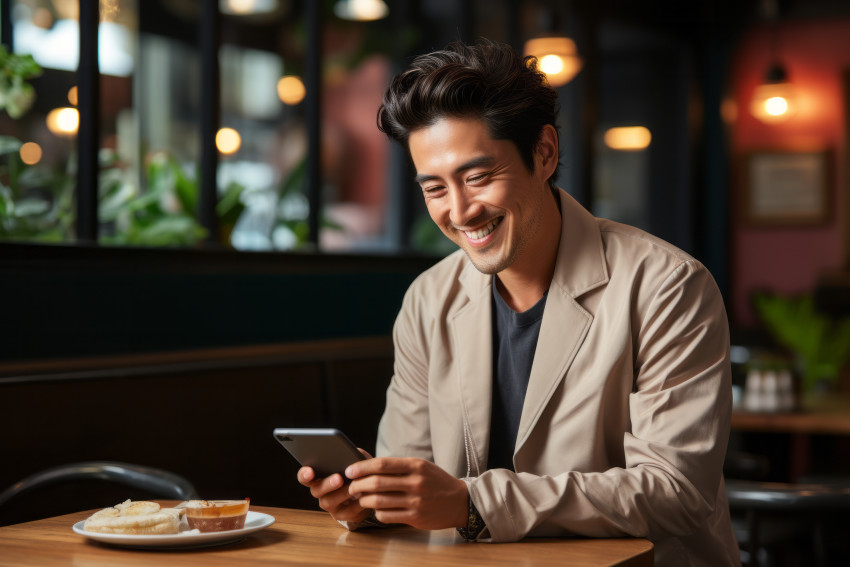 Man holding a mobile phone