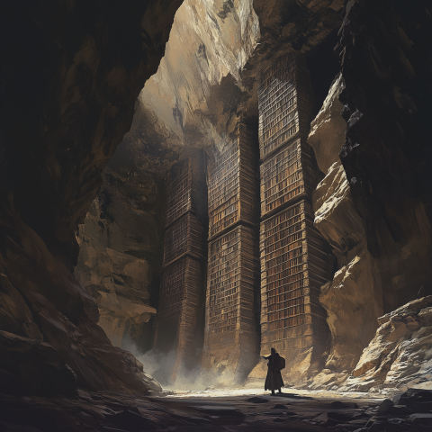 Massive Hidden Library in a Cave