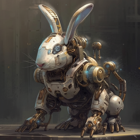 Futuristic Mechanical Bunny Design