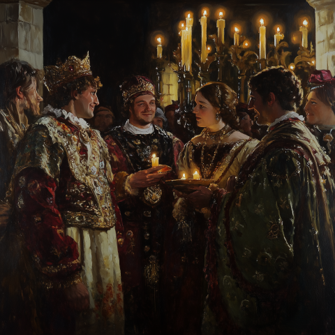 Medieval Royal Wedding Ceremony by Candlelight