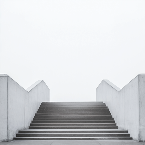 Minimalist Concrete Staircase to Sky