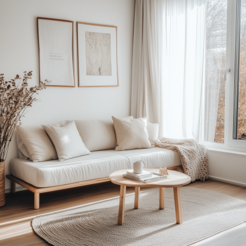Minimalist Scandinavian Living Room Interior