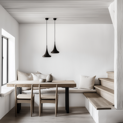 Minimalist Scandinavian Style Dining Area